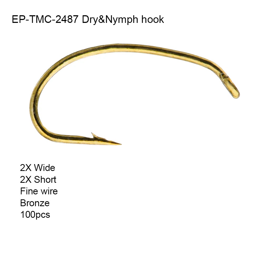 Fishing Hook Barbless - Eupheng 100 stuks EP-TMC2487 Droge Vlieg