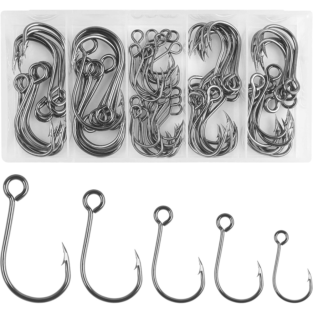 Fishing Hook Assortment - 70 Stuks Vissen Inline Enkele Haken