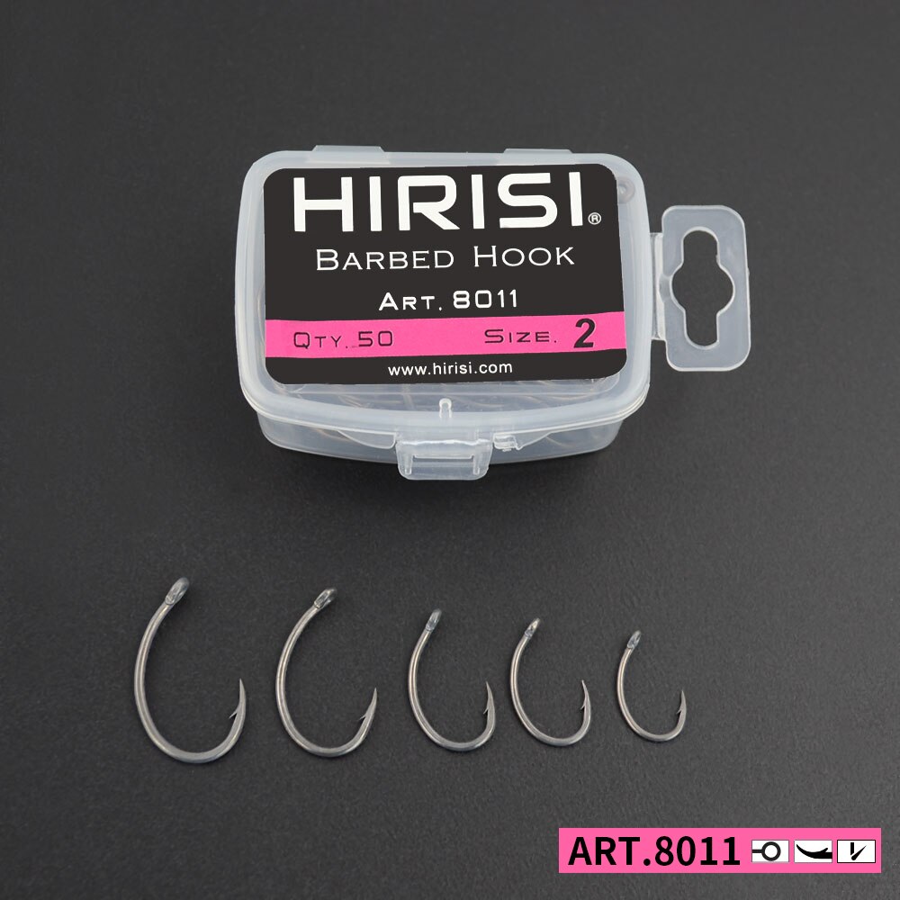 Fishing Hook Offset - Hirisi Karpervissen Haken 50 stks PTFE