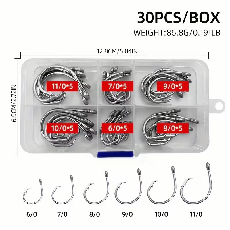 30 stks/doos Vishaken Rvs Bred - Fishing Hook Assortment recensie en prijs