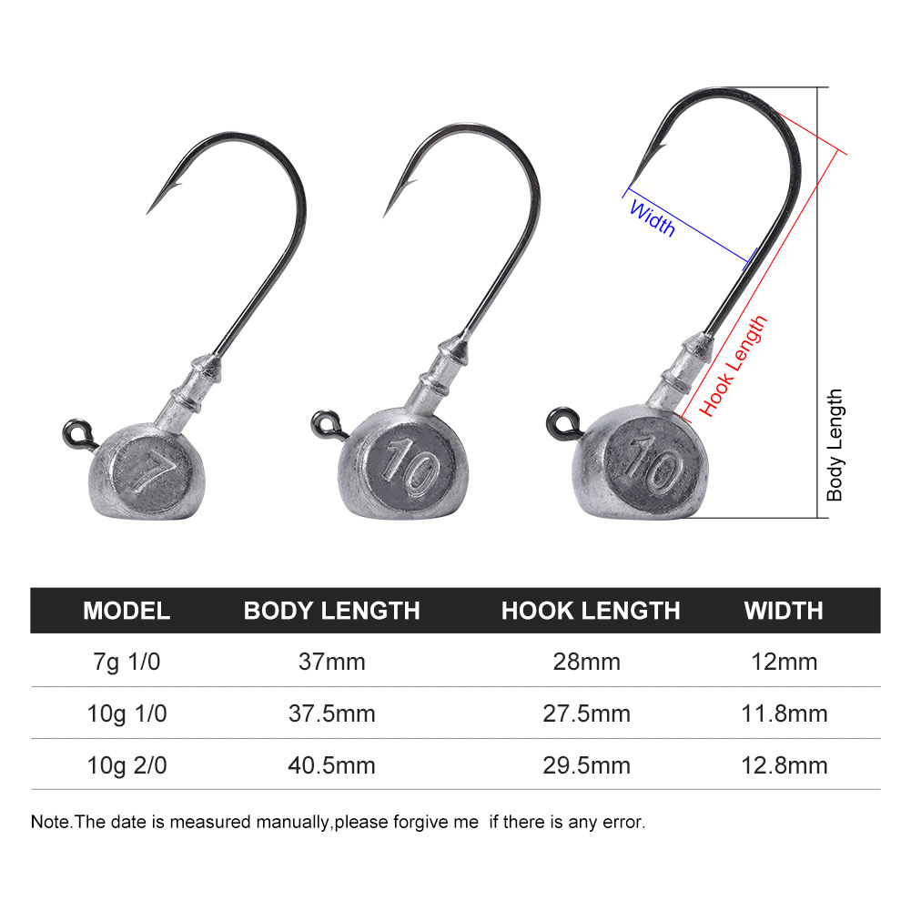 Noeby Jig Head 7G 10G 1/0 2/0  - Fishing Hook Offset recensie en prijs