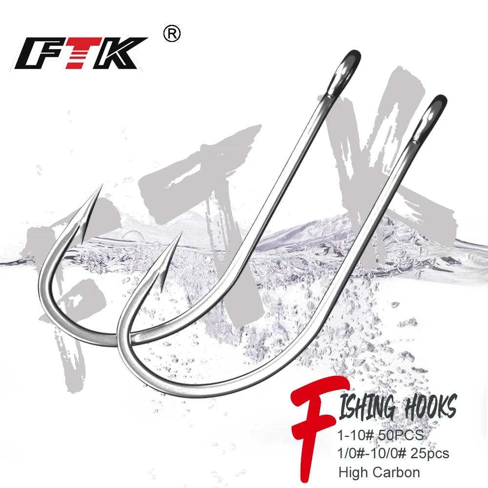 FTK Vishaken 1-10 # 50 STUKS 1 - Fishing Hook Offset recensie en prijs